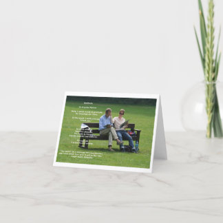 "Gratitude" affirmation note card (blank)