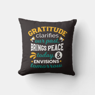 Gratitude Brings Peace Today – Positive Faith Cushion
