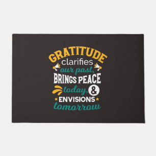 Gratitude Brings Peace Today – Positive Faith Doormat