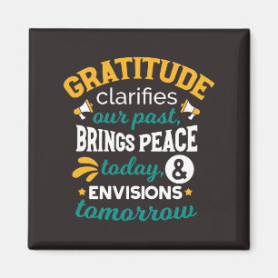 Gratitude Brings Peace Today – Positive Faith Magnet