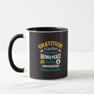  Gratitude Brings Peace Today – Positive Faith Mug