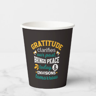 Gratitude Brings Peace Today – Positive Faith Paper Cups