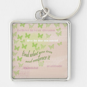 Gratitude Butterflies Key Ring