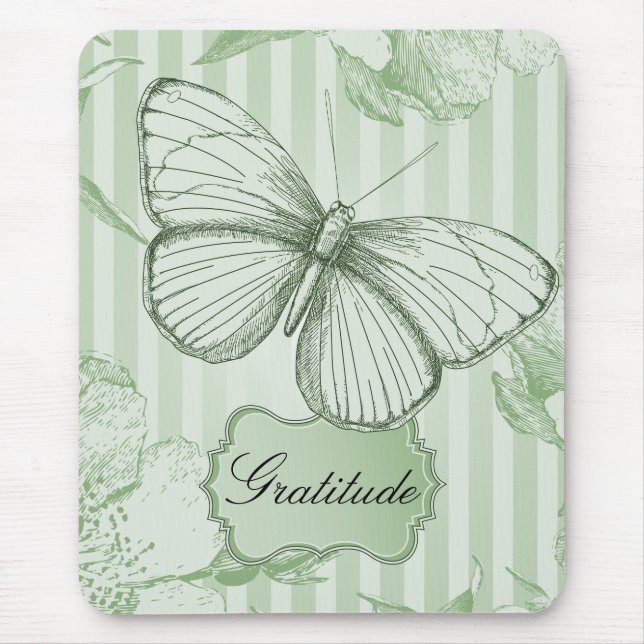 Gratitude Butterfly Mouse Mat (Front)