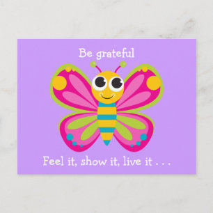 Gratitude Butterfly Postcard