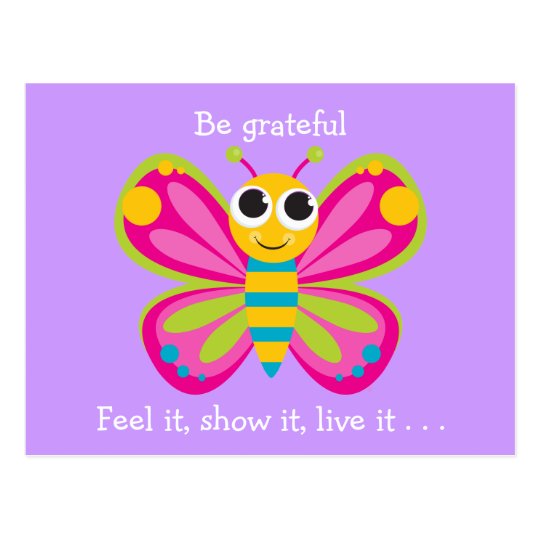 Gratitude Butterfly Postcard