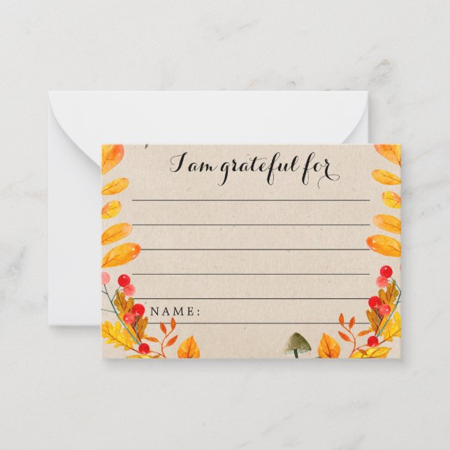Gratitude Cards - Thanksgiving Activity (Front)