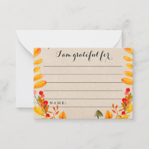 Gratitude Cards - Thanksgiving Activity