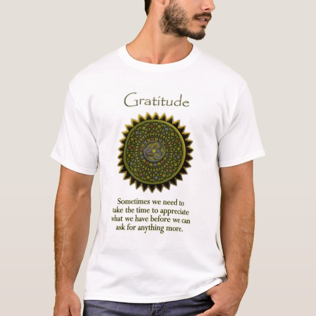 Gratitude Celtic Triskele T-Shirt (Front)
