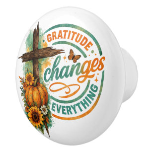 Gratitude Ceramic Knob