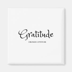 Gratitude Changes Attitude Thanksgiving Fall Seaso Magnet
