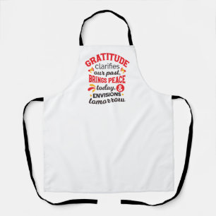 Gratitude Clarifies Our Past – Inspirational Art Apron