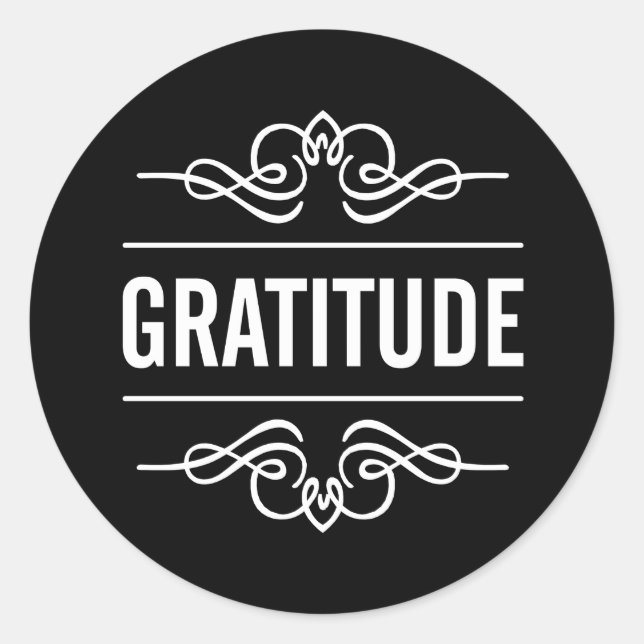 Gratitude Classic Round Sticker (Front)