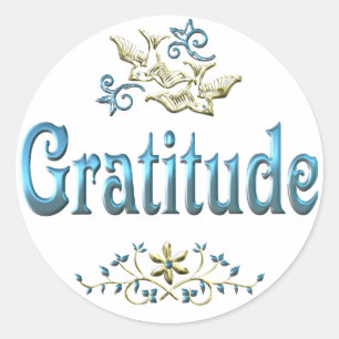 GRATITUDE CLASSIC ROUND STICKER