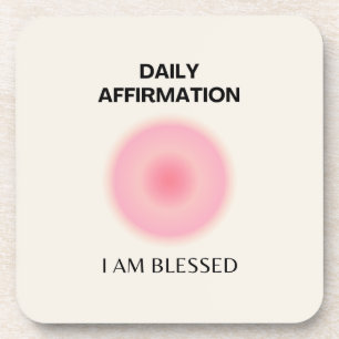 Gratitude Daily Affirmation Positive Spiritual Coaster