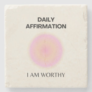 Gratitude Daily Affirmation Positive Spiritual Stone Coaster