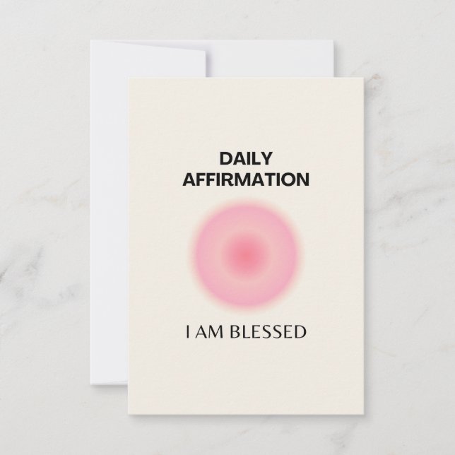 Gratitude Daily Affirmation Positive Spiritual Thank You Card (Front)