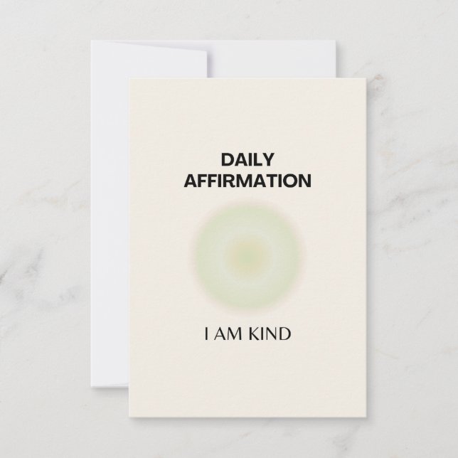 Gratitude Daily Affirmation Positive Spiritual Thank You Card (Front)