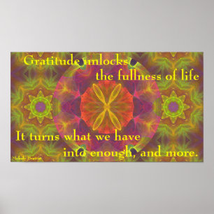 "Gratitude ...Enough and More" Poster