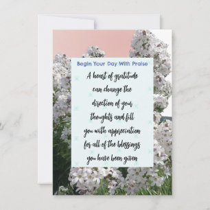 Gratitude Floral Bible Verse Meditation Card