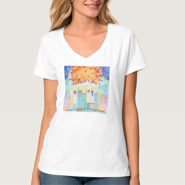 Gratitude For First Liners V-Neck T-Shirt (Front)