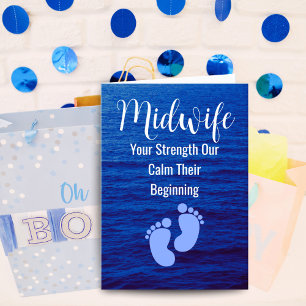 Gratitude for Your Guidance   Midwife New Baby  Thank You Card