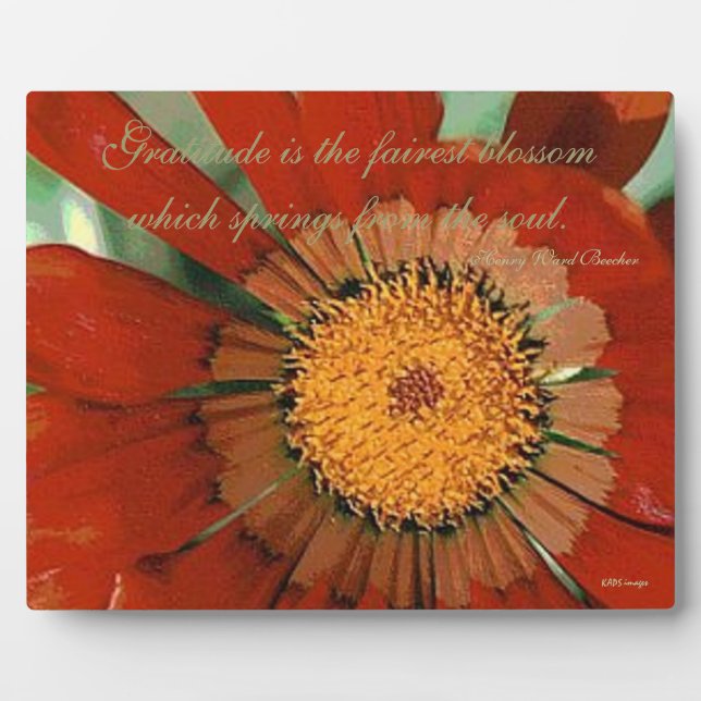 Gratitude Gazania Plaque (Front)