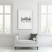 Gratitude Hand Lettered Poster 