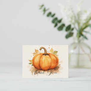 Gratitude Harvest Pumpkin Thank You Card