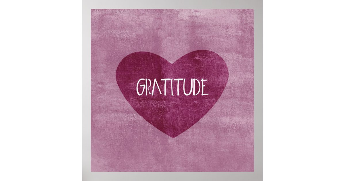 Gratitude Heart Poster | Zazzle