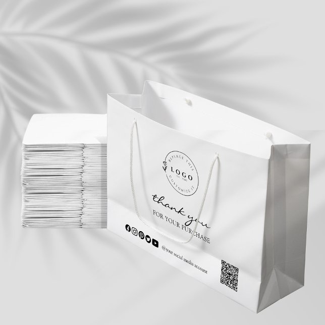 Gratitude in Hand Custom Thank You Purchase Large Gift Bag (Creator Uploaded)