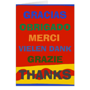 Gratitude in several languages,  edit text