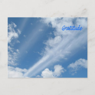 Gratitude in the Clouds: Cloud Art! Postcard