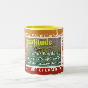 gratitude inspiration jigsaw puzzle Two-Tone coffee mug