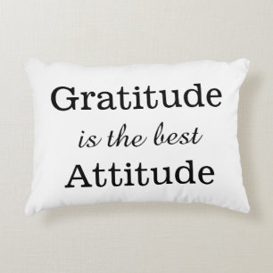 Gratitude is The Best Attitude Positive Quote Decorative Cushion