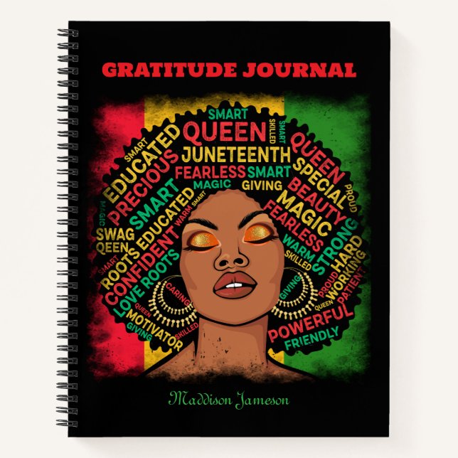 Gratitude Journal for Black Women Typography   (Front)
