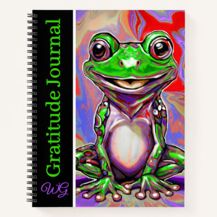Gratitude Journal Personalised Graffiti Frog