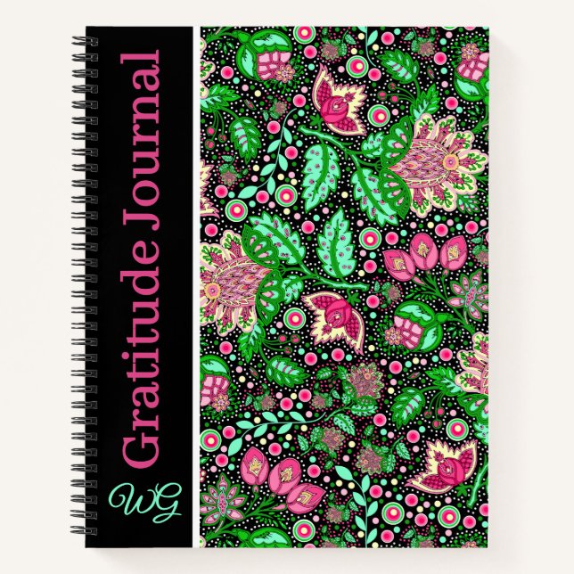 Gratitude Journal Personalised Pink Lady Slipper (Front)