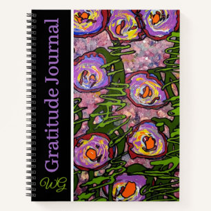 Gratitude Journal Personalized Abstract Flowers