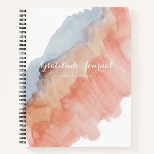 Gratitude Journal soft Watercolor personalised
