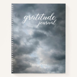 Gratitude Journal Storm Clouds Breaking with Name