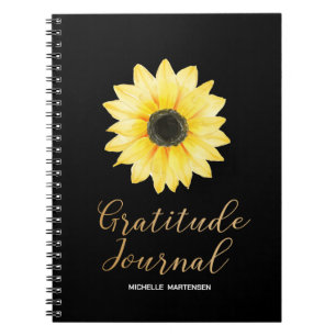 Gratitude Journal - Sunflower Journal Notebook