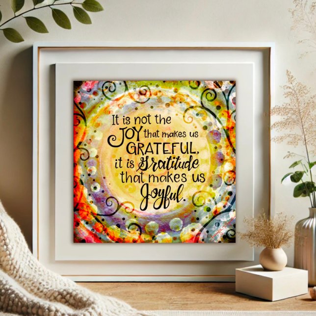 Gratitude Makes us Joyful Quote Inspirivity Poster (Creator Uploaded)