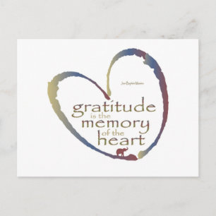 "Gratitude - memory of the heart" Postcard