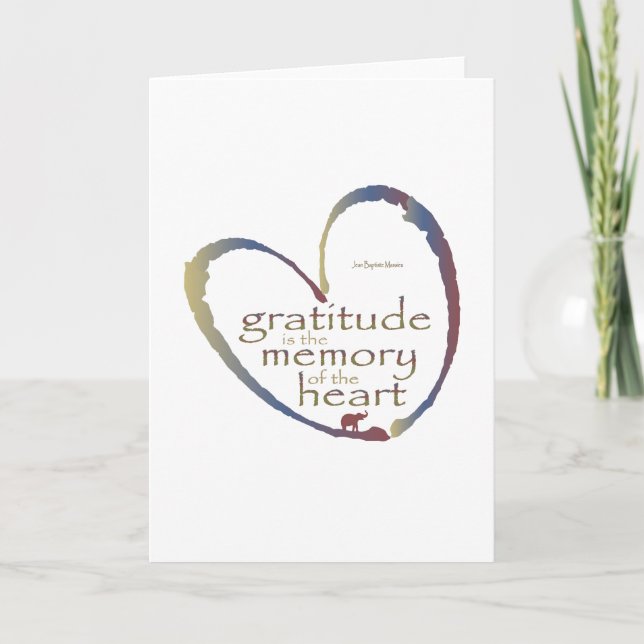 "Gratitude - memory of the heart" Thank You Card (Front)