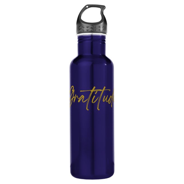 Gratitude message water bottle (Front)