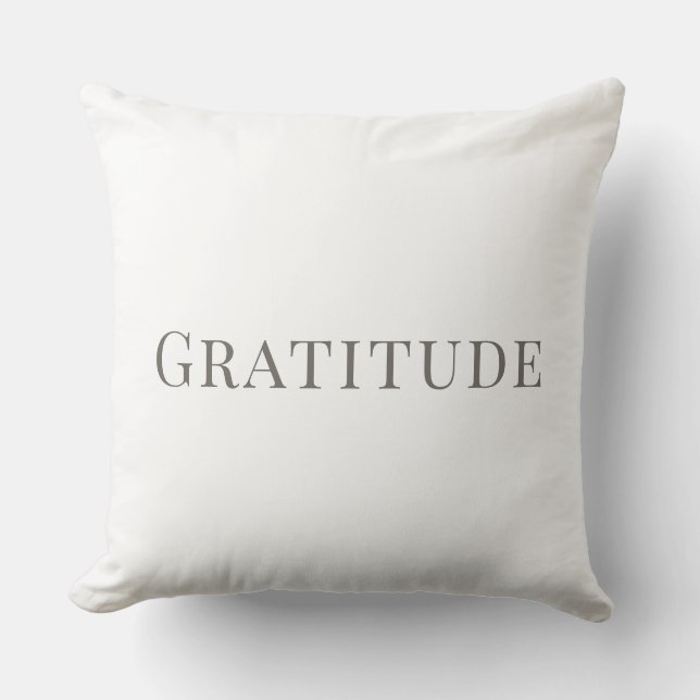 Gratitude – Minimal Typography Design Cushion (Front)