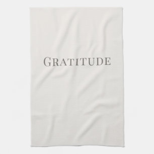 Gratitude – Minimal Typography Design Tea Towel