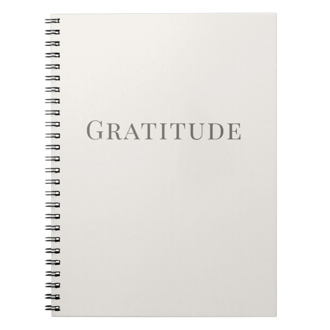 Gratitude – Minimal Typography Notebook (Front)