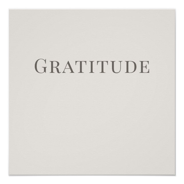 Gratitude – Minimal Typography Wall Art (Front)